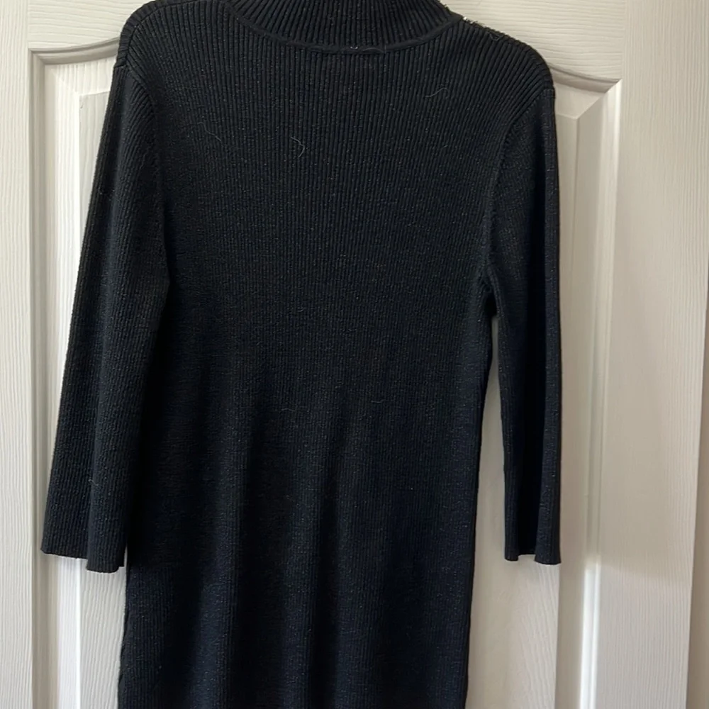 Womens Lauren Michele Top black sparkly with beautiful neck decor size XL - Picture 3 of 4